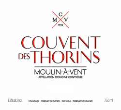 2019 Moulin-à-Vent, Couvent des Thorins, Château du Moulin-à-Vent